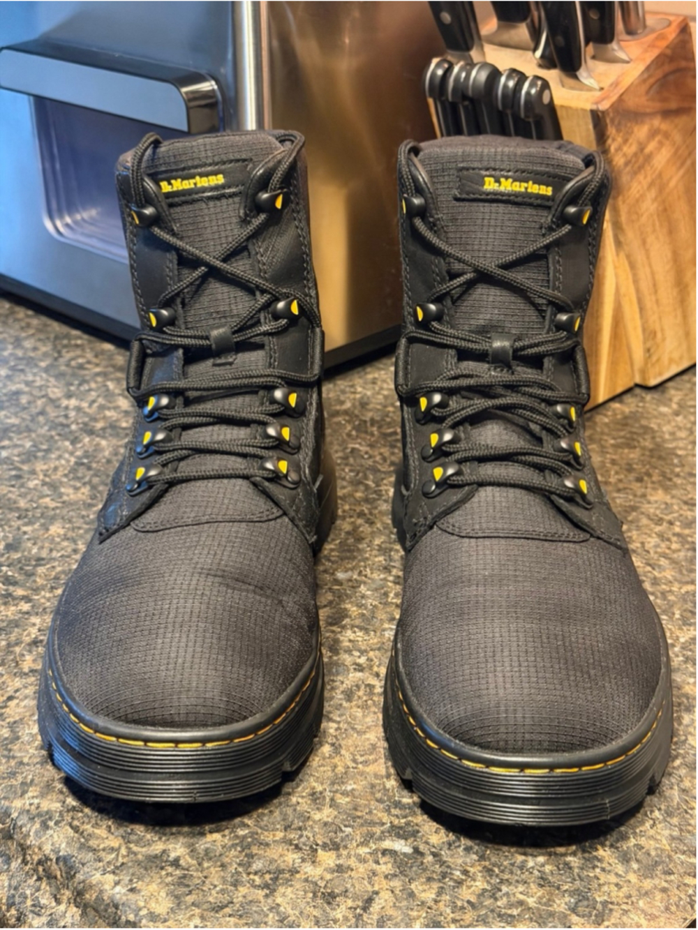 Dr Martens Utility Black Casual Combat Black Tech Boots Mens Size 10